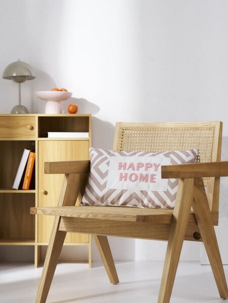 Sinsay - Dekorační polštář s nápisem HAPPY HOME - béžová