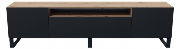 Televizní stolek RTV Leo Dub artisan-černá 200 cm
