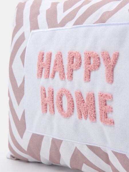 Sinsay - Dekorační polštář s nápisem HAPPY HOME - béžová