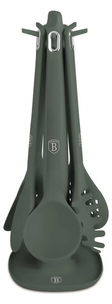 Kuchyňské náčiní ve stojanu sada 6 ks Matte Green Collection