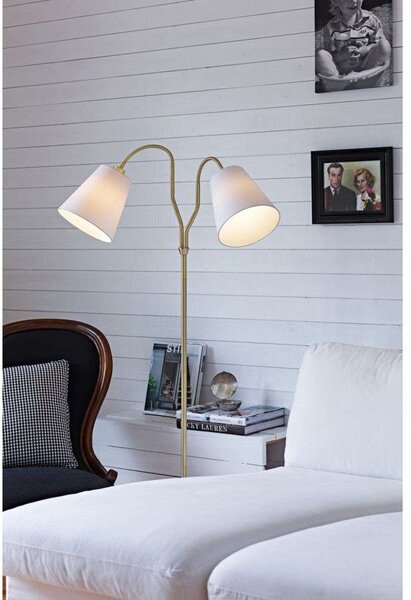 Stojací Lampa Markslöjd, Zlatá / mosazná, Obývací pokoj, Kov
