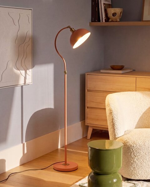 Stojací lampa LENNON Nastavitelná Kov Oranžová