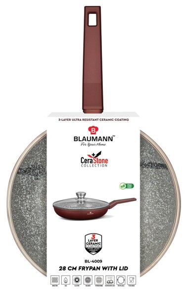 Pánev s keramickým povrchem a poklicí 28 cm Cera Stone Collection