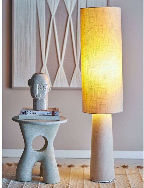 Stojací Lampa Bloomingville, Béžová, Obývací pokoj, Tkanina / Textil