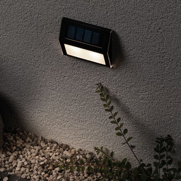 Paulmann 94234 Dayton, antracitové solární svítidlo pro osvětlení chodníku, 0,05W LED 3000K, šířka 10cm, IP44