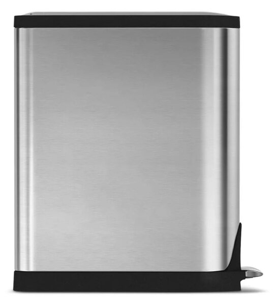 Pedálový odpadkový koš Simplehuman – 45 l, butterfly víko, kartáčovaná nerez ocel, FPP