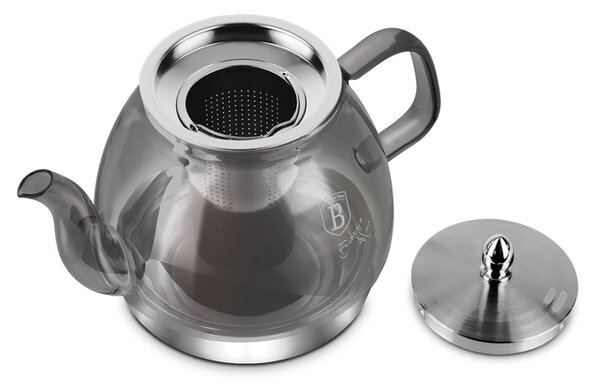 Konvice čajová termosklo s filtrem 1,2 l šedá pro indukci