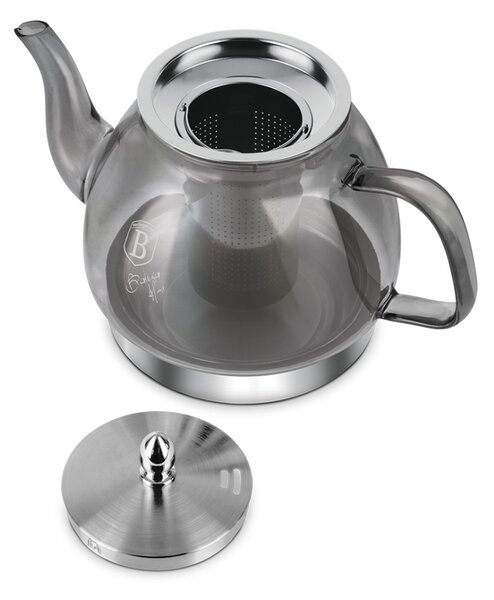 Konvice čajová termosklo s filtrem 1,2 l šedá pro indukci