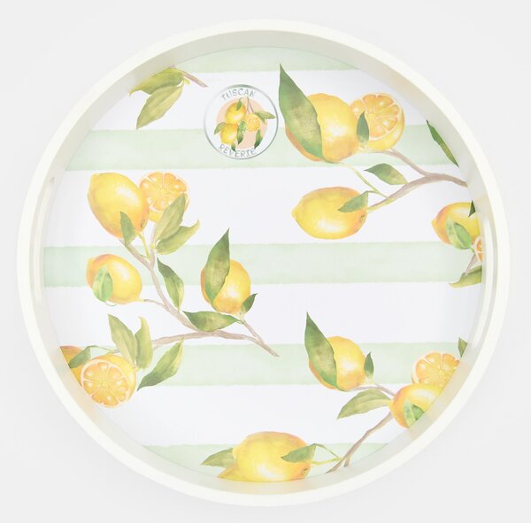 Sinsay - Decorative tray with lemon motif - bílá