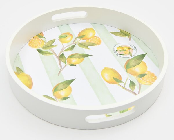 Sinsay - Decorative tray with lemon motif - bílá