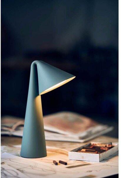 Stolní lampa FRANDSEN, Ami, stmívatelné, Hnědá / Rezavá, Jídelna, Plast, Moderní