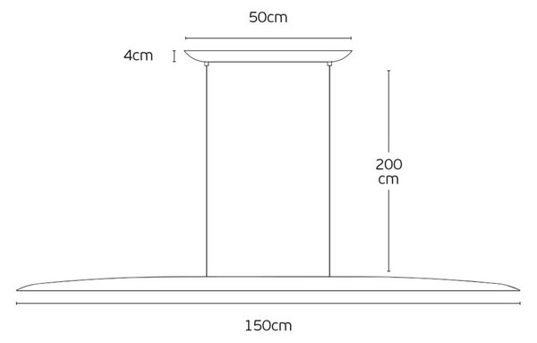 VK Light Woody LED závěsné liniové dřevěné svítidlo zaoblené 1300 mm