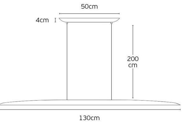 VK Light Woody LED závěsné liniové dřevěné svítidlo zaoblené 1300 mm