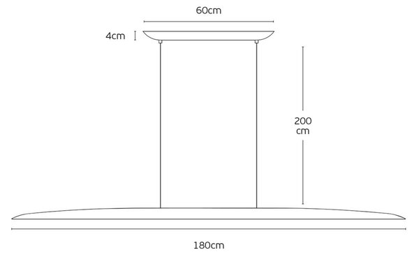 VK Light Woody LED závěsné liniové dřevěné svítidlo zaoblené 1300 mm