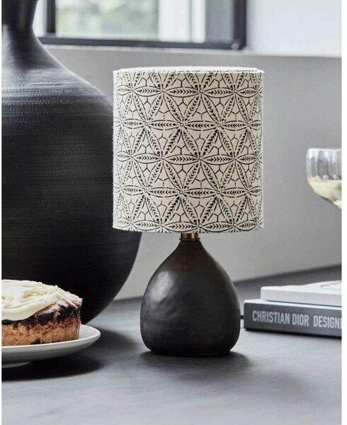 Stolní lampa House Doctor, Černá, Obývací pokoj, Tkanina / Textil, Vintage