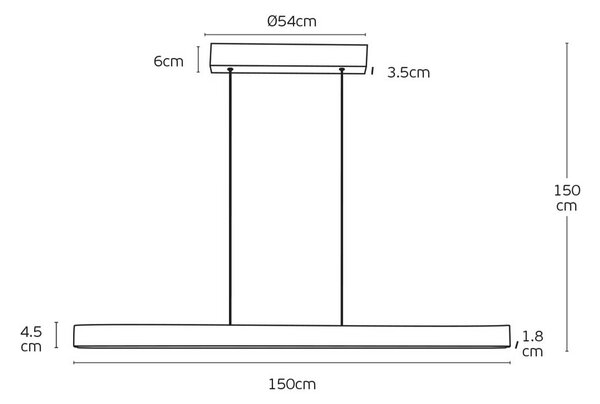 VK Light Orra LED závěsné liniové svítidlo 1180 mm