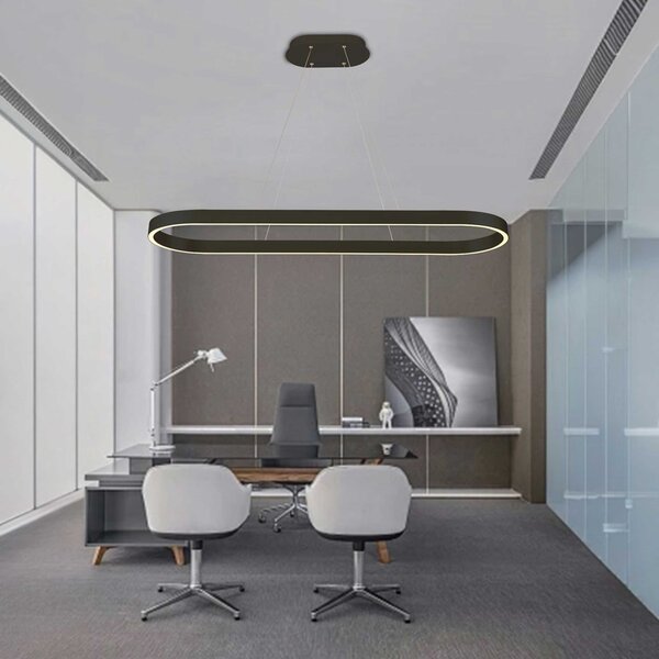 VK Light Orra LED závěsné elipsovité svítidlo Černá1200 mm