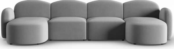 Micadoni Sametová rohová pohovka Blair 354 cm
