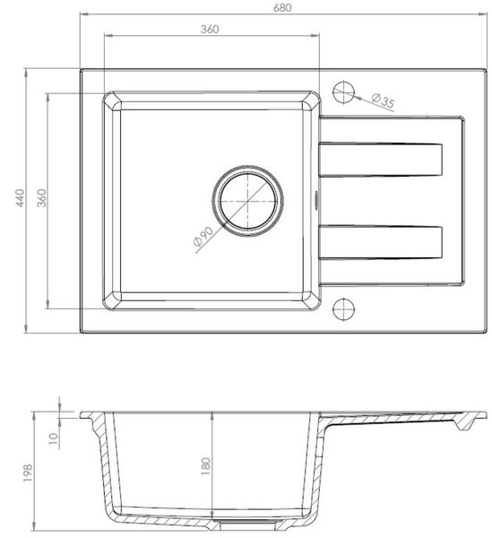 Ruvetti Minimini+ dřezy s baterií béžová/ocel LP_3200-MM58440BE_W