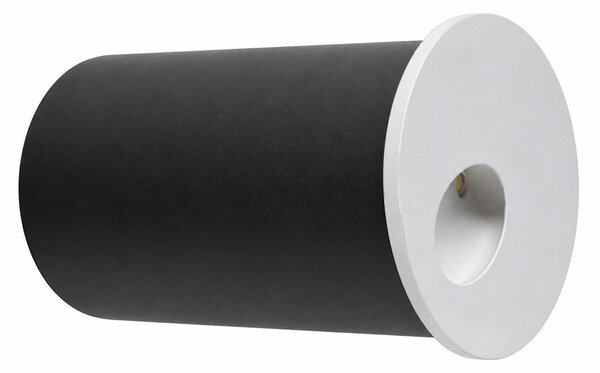 VK Light Fune LED schodišťové zápustné svítidlo kulaté LČerná
