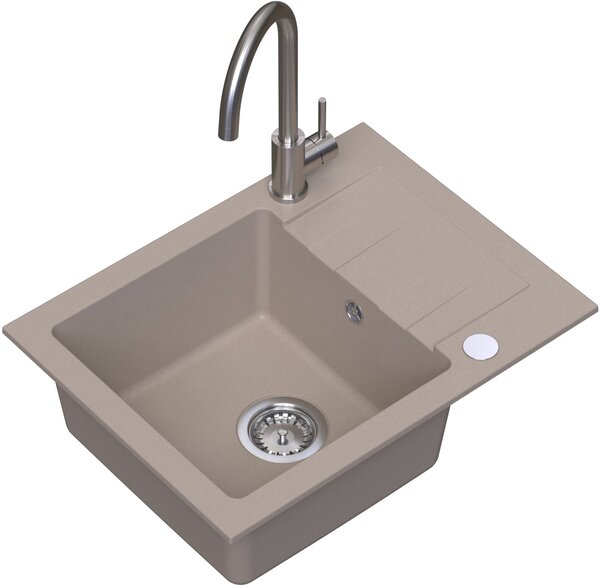 Ruvetti Minimini+ dřezy s baterií béžová/ocel LP_3200-MM58440BE_W