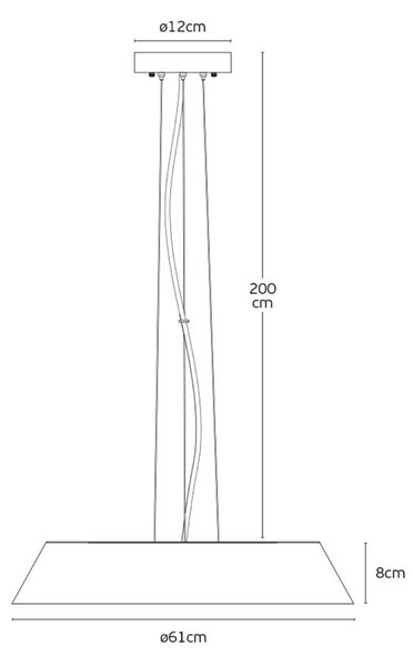 VK Light Woody LED závěsné kulaté dřevěné svítidlo Ø420 mmTmavě hnědá