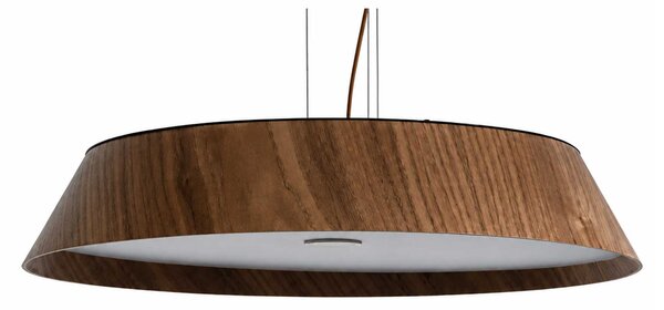 VK Light Woody LED závěsné kulaté dřevěné svítidlo Ø420 mmTmavě hnědá