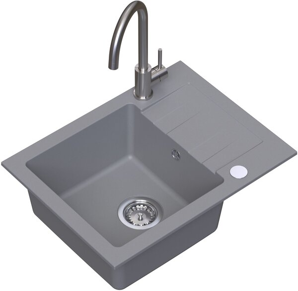 Ruvetti Minimini+ dřezy s baterií šedá/ocel LP_3200-MM58440GR_W