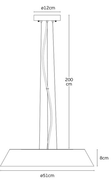 VK Light Woody LED závěsné kulaté dřevěné svítidlo Ø420 mmTmavě hnědá