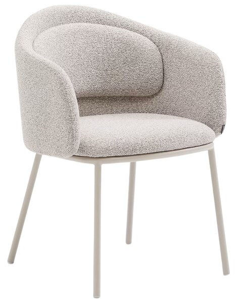 Béžová čalouněná jídelní židle Kave Home Minda