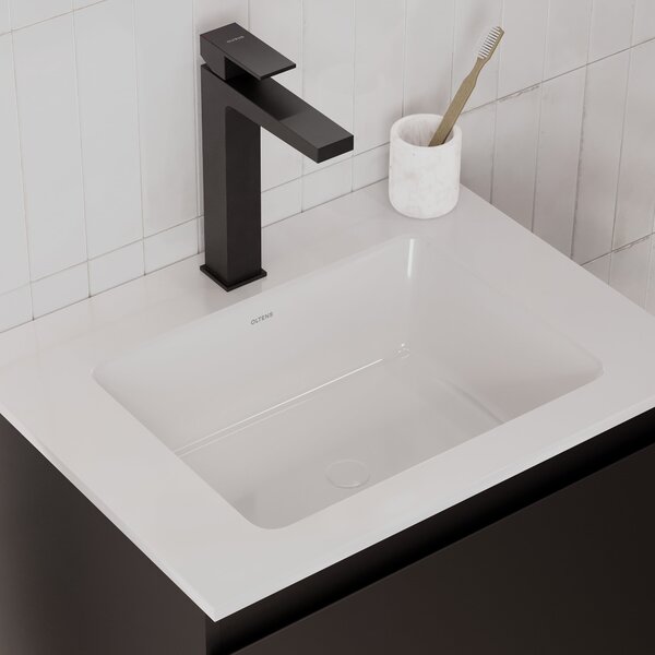 Oltens Drammen umyvadlo 48x36.5 cm obdélníkový pod pult bílá 40606000