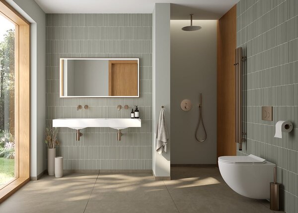 Oltens Lule splachovací tlačítko pro WC měděná kartáčovaný 57102610