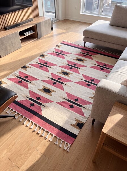 Koberec GARNI Vícebarevná 160 x 230 cm Kelim Bavlna