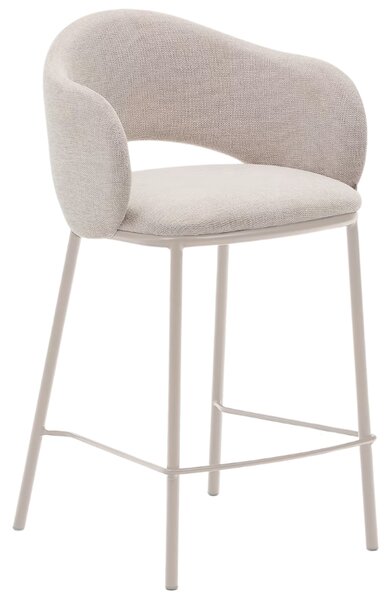 Béžová čalouněná barová židle Kave Home Maina II. 65 cm