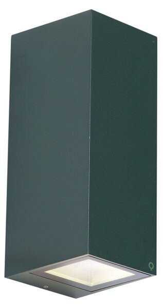 Moderní nástěnné svítidlo tmavě zelené 2-světla GU10 70mm IP54 - Baleno