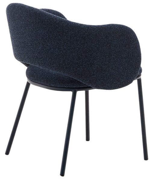 Modrá čalouněná jídelní židle Kave Home Maina