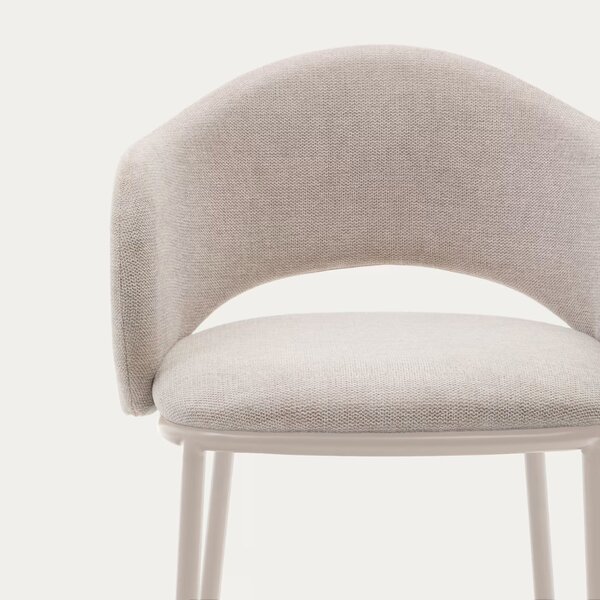 Béžová čalouněná barová židle Kave Home Maina II. 65 cm