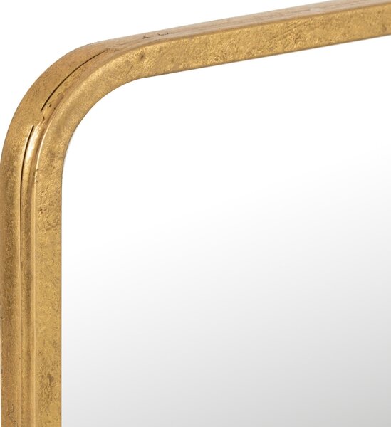 -25 % Dny MOMENTI– Zlaté kovové nástěnné zrcadlo J-line Monna 119,5 x 40,5 cm