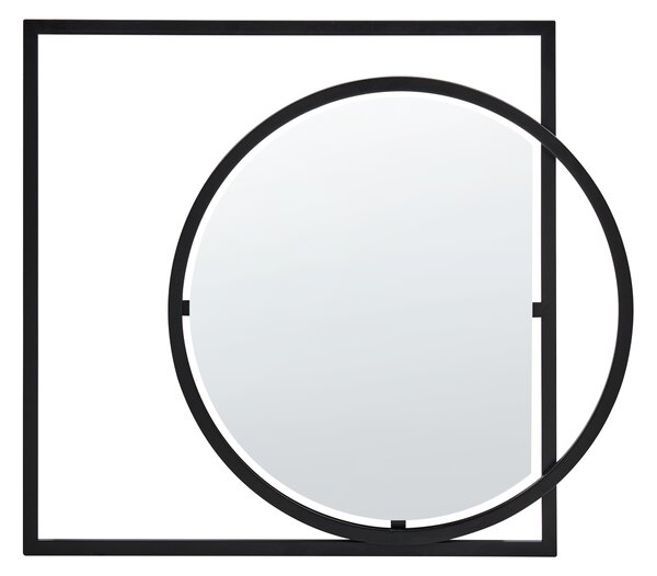 Zrcadlo AUXY 78 cm 70 cm Kov Černá