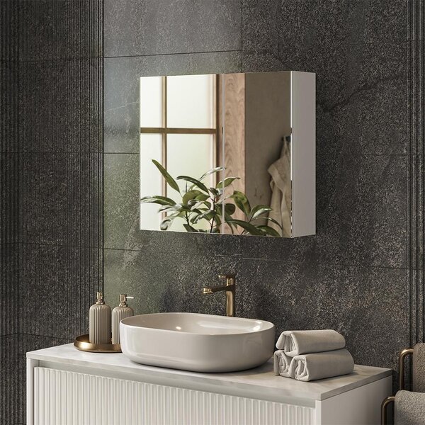 Koupelnová zrcadlová skříňka Vicco Lavia Bílá 70 x 60.2 cm, Model 66090