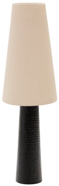 Černobílá kovová stojací lampa Kave Home Senni 129,5 cm