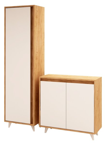 Předsíňová sestava Omnium (dub + bílá). Akce -20%