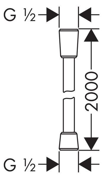 Axor sprchová hadice 200 cm chrom 28624000