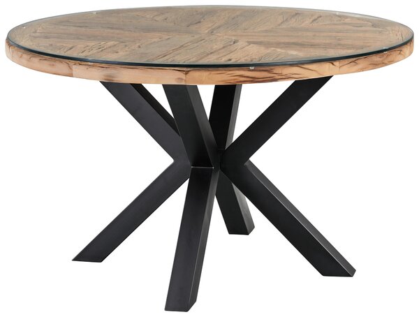 JÍDELNÍ STŮL, staré dřevo, přírodní barvy, černá, 130/130/76 cm P & B - Jídelní stoly, Online Only