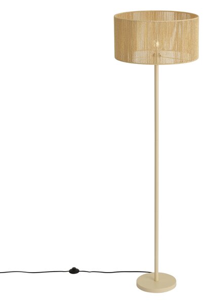 Stojací lampa béžová s papírovým lanovým stínidlem 50/50/25 - Simplo
