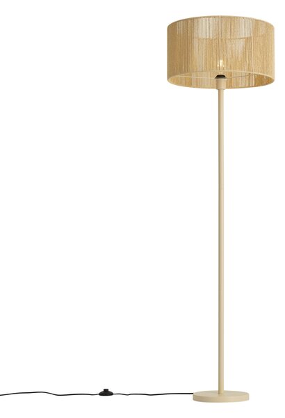 Stojací lampa béžová s papírovým lanovým stínidlem 50/50/25 - Simplo