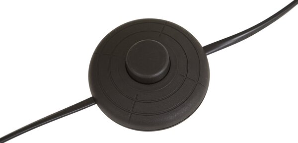 Stojací lampa černá s béžovým stínidlem z papírového provazu 50/50/30 - Simplo