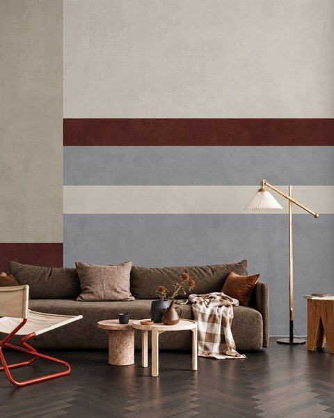 Fototapety Abstraktní geometrie s bloky v barvách vínové, šedé a béžové, 3D fototapety, Fototapety 3d geometrické tvary, w05890v2 : uwalls.cz