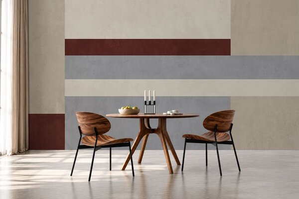 Fototapety Abstraktní geometrie s bloky v barvách vínové, šedé a béžové, 3D fototapety, Fototapety 3d geometrické tvary, w05890v2 : uwalls.cz