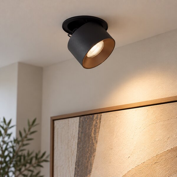 Moderní vestavné bodové svítidlo černé GU10 50mm - Echo